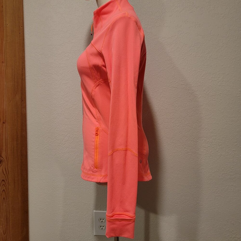 Lululemon Athletica Track Jacket FullZip Long Sleeve ORNG,SZ 2.  Exc. Condition! - Picture 4 of 4